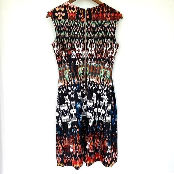 Dressbarn fit & flare dress with crew neck and cap sleeves, midi length - Picture 5 of 12